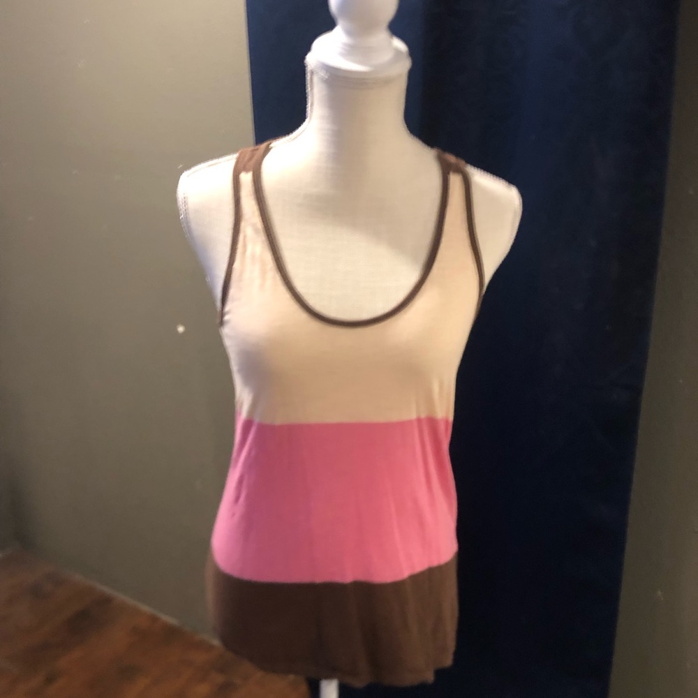 Color block racer back tank